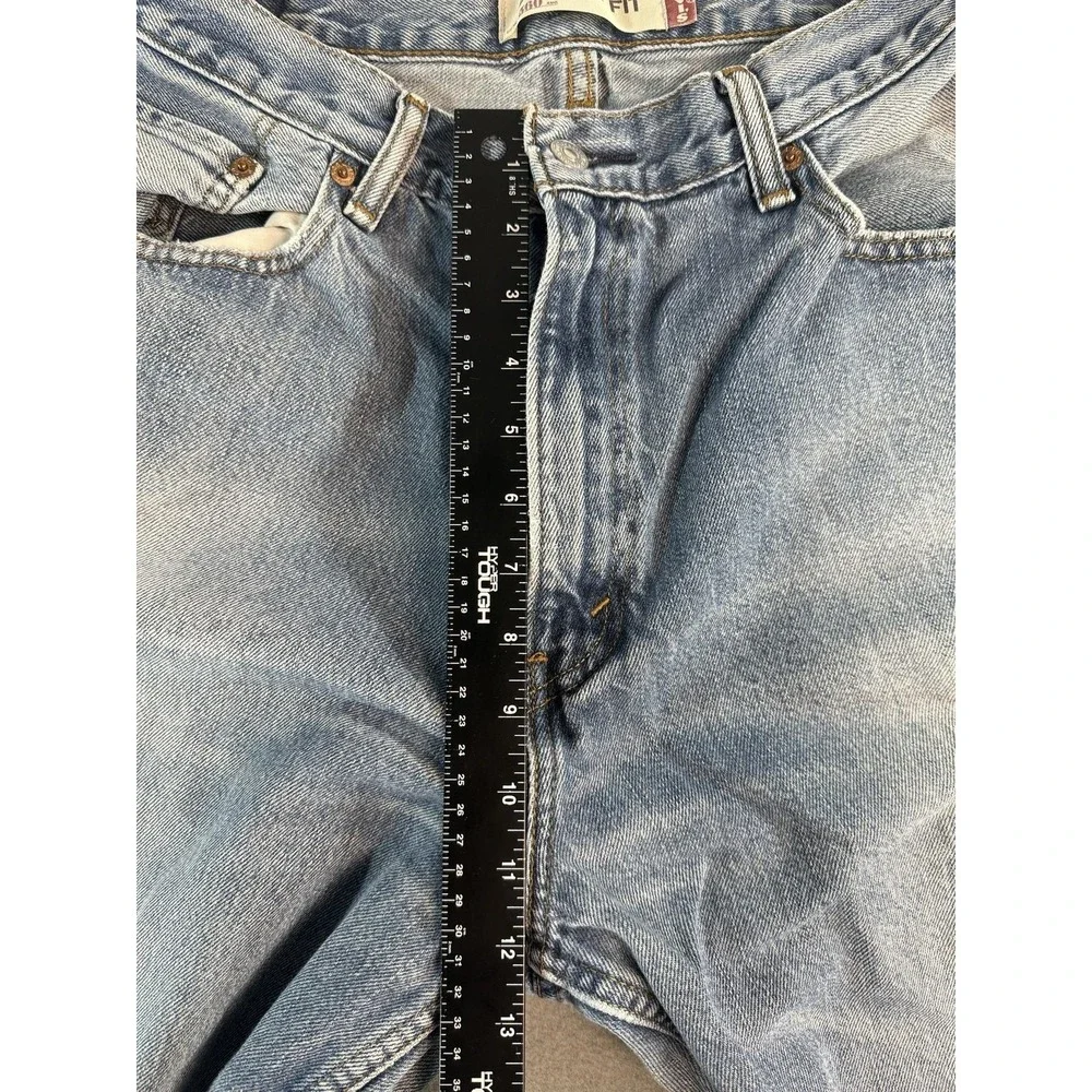Levis 560 Jeans Mens 38x30 Blue Light Comfort Fit Relaxed Tapered Distressed Y2K